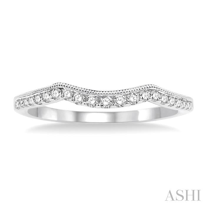 1/6 Ctw Round Cut Diamond Wedding Band in 14K White Gold