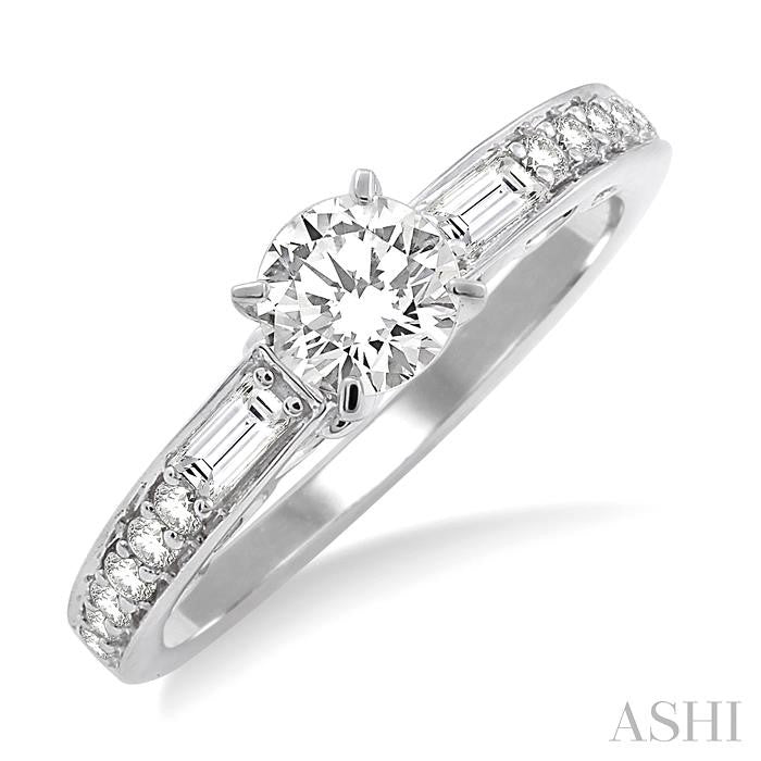 1/4 ctw Diamond Semi-Mount Engagement Ring in 14K White Gold