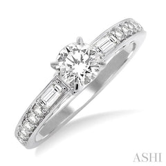 1/4 ctw Diamond Semi-Mount Engagement Ring in 14K White Gold