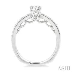 1/4 ctw Diamond Semi-Mount Engagement Ring in 14K White Gold