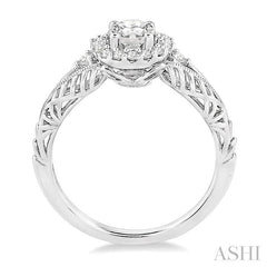 1/5 Ctw Diamond Semi-Mount Engagement Ring in 14K White Gold