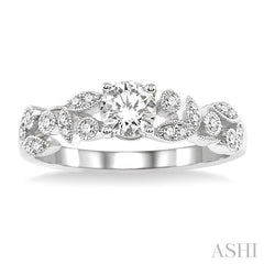 1/6 Ctw Diamond Semi-Mount Engagement Ring in 14K White Gold