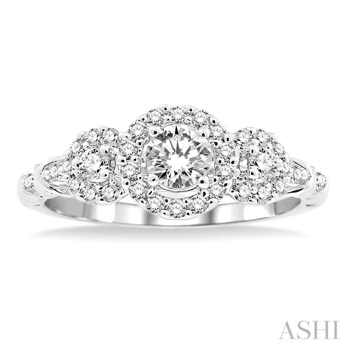 1/4 Ctw Diamond Semi-Mount Engagement Ring in 14K White Gold