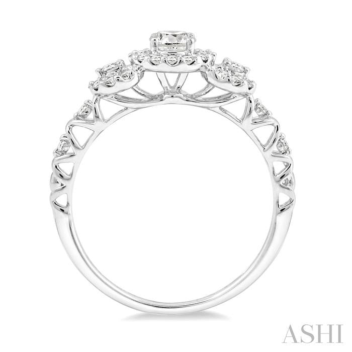 1/4 Ctw Diamond Semi-Mount Engagement Ring in 14K White Gold
