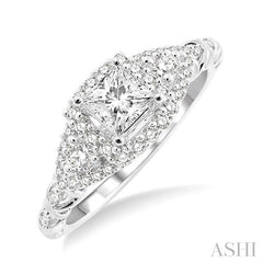 1/3 Ctw Diamond Semi-Mount Engagement Ring in 14K White Gold