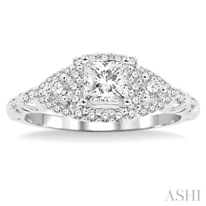 1/3 Ctw Diamond Semi-Mount Engagement Ring in 14K White Gold