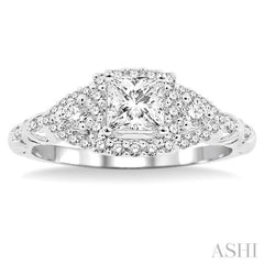 1/3 Ctw Diamond Semi-Mount Engagement Ring in 14K White Gold