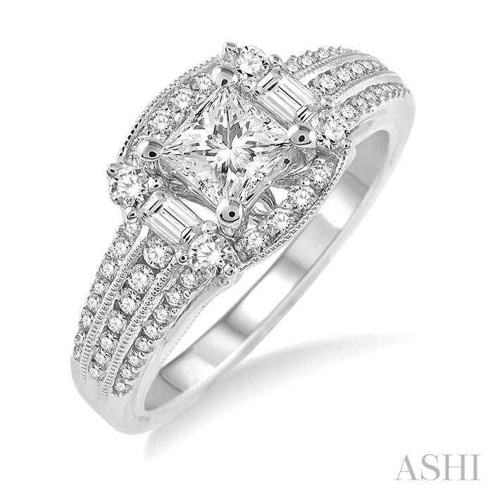 1/2 ctw Diamond Semi-Mount Engagement Ring in 14K White Gold