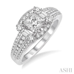 1/2 ctw Diamond Semi-Mount Engagement Ring in 14K White Gold