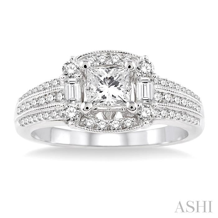 1/2 ctw Diamond Semi-Mount Engagement Ring in 14K White Gold
