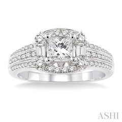1/2 ctw Diamond Semi-Mount Engagement Ring in 14K White Gold