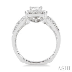 1/2 ctw Diamond Semi-Mount Engagement Ring in 14K White Gold