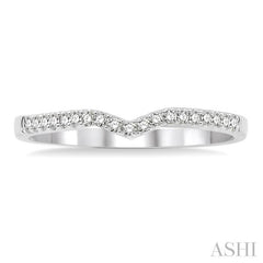 1/6 Ctw Round Cut Diamond Wedding Band in 14K White Gold