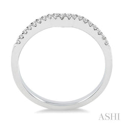 1/6 Ctw Round Cut Diamond Wedding Band in 14K White Gold