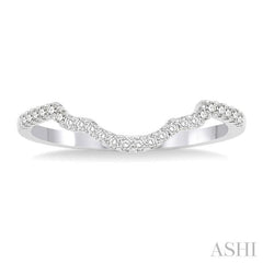 1/20 Ctw Round Cut Diamond Wedding Band in 14K White Gold