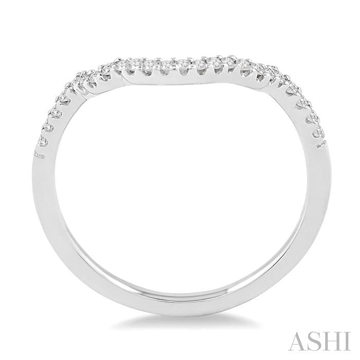 1/20 Ctw Round Cut Diamond Wedding Band in 14K White Gold