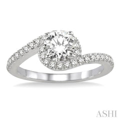 1/3 Ctw Diamond Semi-Mount Engagement Ring in 14K White Gold