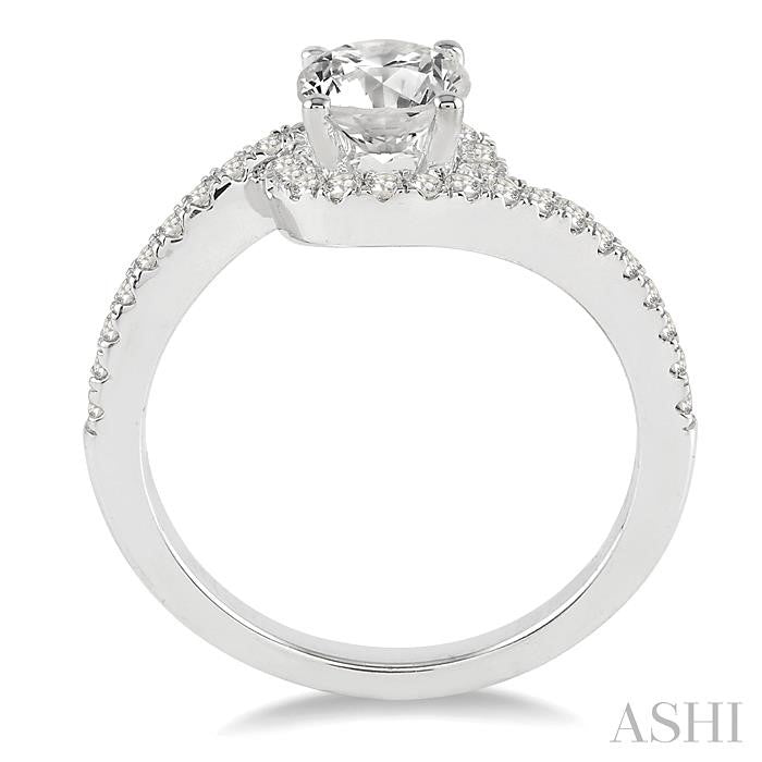 1/3 Ctw Diamond Semi-Mount Engagement Ring in 14K White Gold