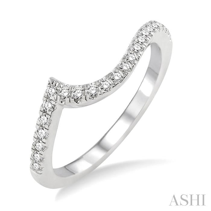 1/5 Ctw Round Cut Diamond Wedding Band in 14K White Gold