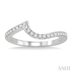 1/5 Ctw Round Cut Diamond Wedding Band in 14K White Gold