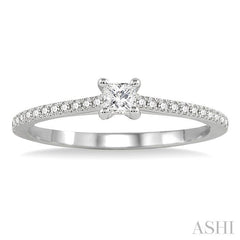 1/10 Ctw Diamond Semi-Mount Engagement Ring in 14K White Gold