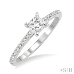 1/10 ctw Diamond Semi-Mount Engagement Ring in 14K White Gold
