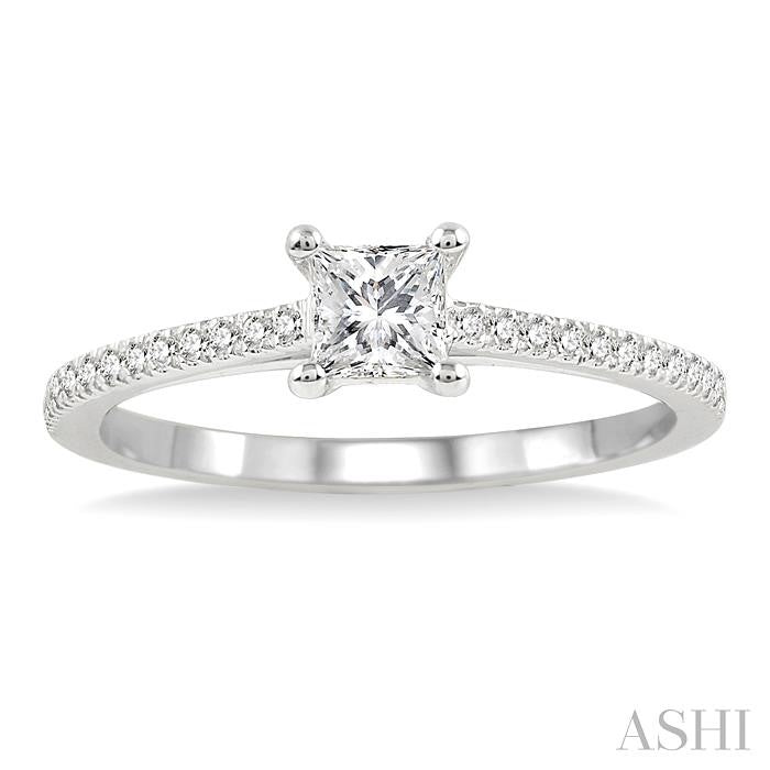 1/10 ctw Diamond Semi-Mount Engagement Ring in 14K White Gold