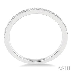 1/10 Ctw Round Cut Diamond Wedding Band in 14K White Gold
