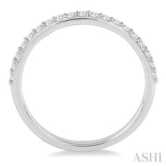1/3 Ctw Round Cut Diamond Wedding Band in 14K White Gold