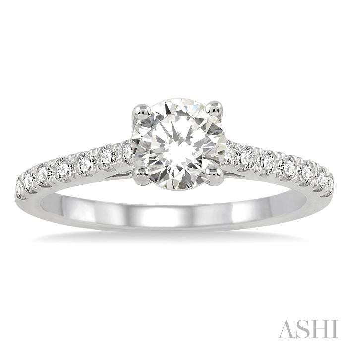 1/3 ctw Diamond Semi-Mount Engagement Ring in 14K White Gold