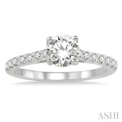 1/3 ctw Diamond Semi-Mount Engagement Ring in 14K White Gold