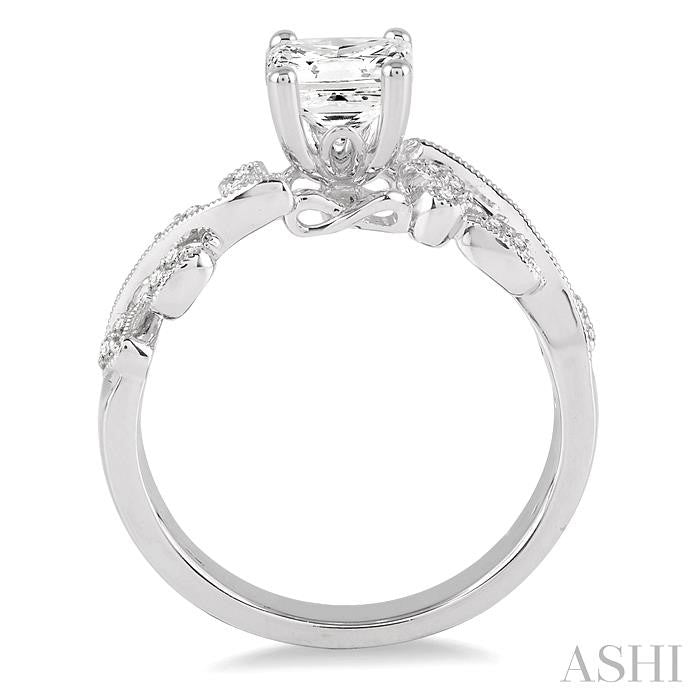 1/6 Ctw Diamond Semi-Mount Engagement Ring in 14K White Gold