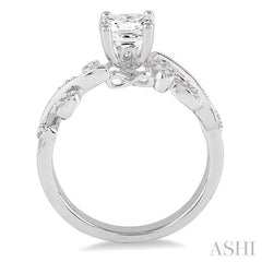 1/6 Ctw Diamond Semi-Mount Engagement Ring in 14K White Gold