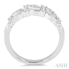 1/6 Ctw Round Cut Diamond Wedding Band in 14K White Gold