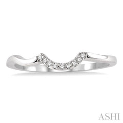 1/20 Ctw Round Cut Diamond Wedding Band in 14K White Gold