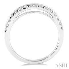 3/8 Ctw Round Cut Diamond Wedding Band in 14K White Gold