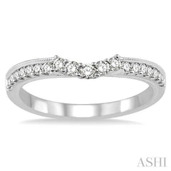 1/3 Ctw Round Cut Diamond Wedding Band in 14K White Gold
