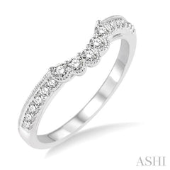 1/3 Ctw Round Cut Diamond Wedding Band in 14K White Gold