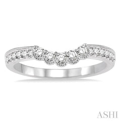 1/3 Ctw Round Cut Diamond Wedding Band in 14K White Gold