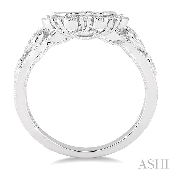 1/5 Ctw Round Cut Diamond Wedding Band in 14K White Gold