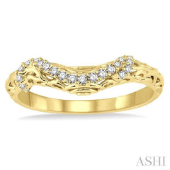 1/6 Ctw Round Cut Diamond Wedding Band in 14K Yellow Gold