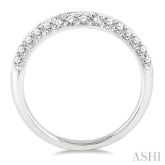 1/3 Ctw Round Cut Diamond Wedding Band in 14K White Gold