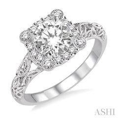 1/4 ctw Diamond Semi-mount Engagement Ring in 14K White Gold