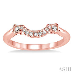 1/10 Ctw Round Cut Diamond Wedding Band in 14K Rose Gold