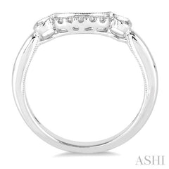 1/10 Ctw Round Cut Diamond Wedding Band in 14K White Gold
