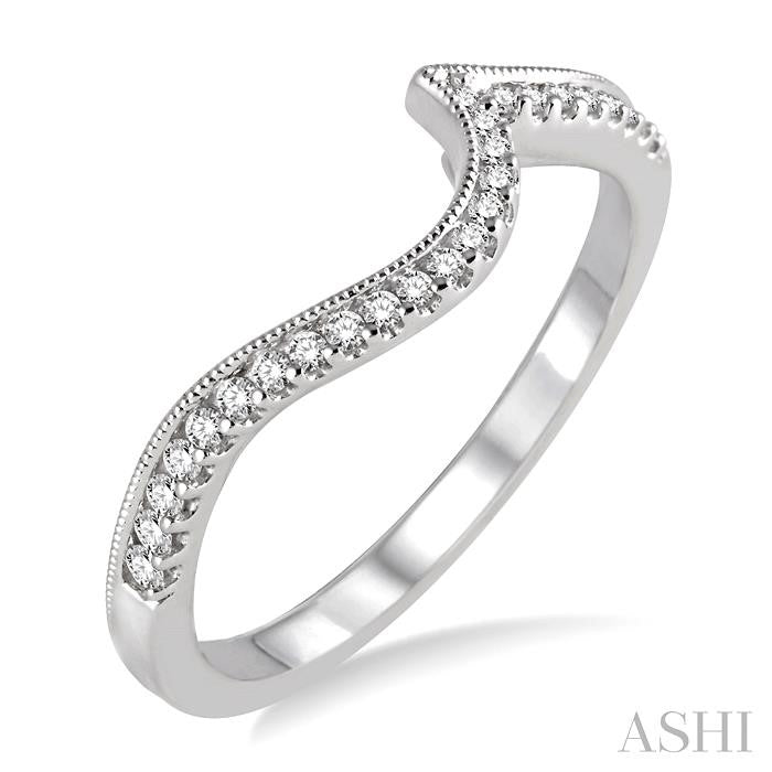 1/6 Ctw Round Cut Diamond Wedding Band in 14K White Gold