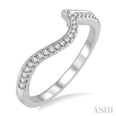 1/6 Ctw Round Cut Diamond Wedding Band in 14K White Gold