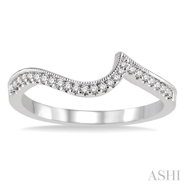 1/6 Ctw Round Cut Diamond Wedding Band in 14K White Gold