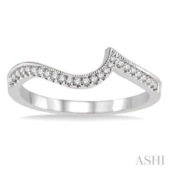 1/6 Ctw Round Cut Diamond Wedding Band in 14K White Gold