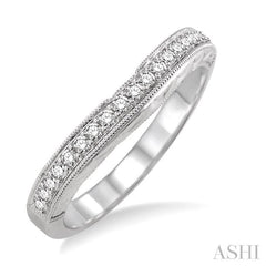 1/4 Ctw Round Cut Diamond Wedding Band in 14K White Gold